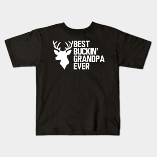 Deer Hunter Grandpa - Best Buckin' Grandpa Ever w Kids T-Shirt